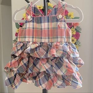 Ralph Lauren Plaid Ruffle Dress